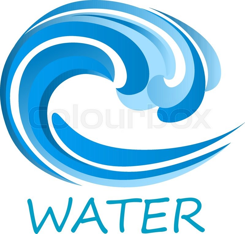 800x765 Blue Ocean Wave Abstract Icon With Stock Vector Colourbox