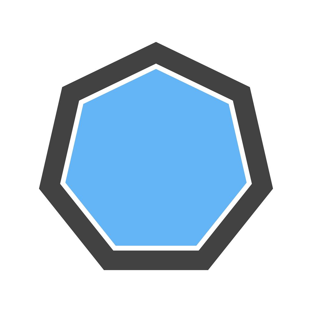 1024x1024 Octagon Blue Black Icon