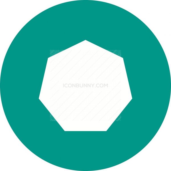 600x600 Octagon Flat Round Icon