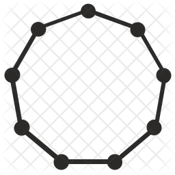 256x256 Octagon Icon Of Glyph Style