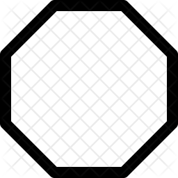 256x256 Octagon Icon Of Line Style
