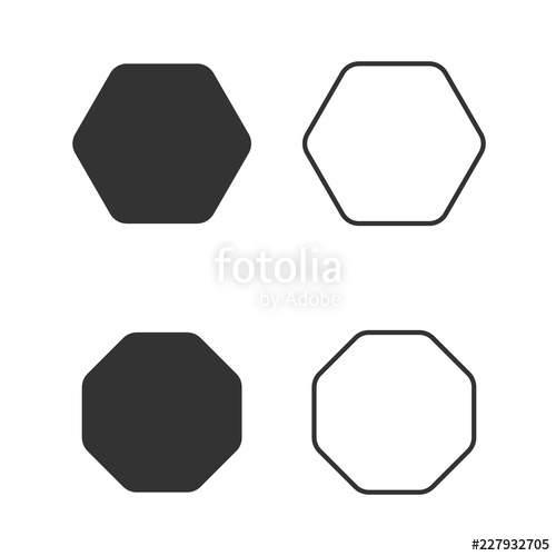500x500 Octagon Icon Of Vector Geometry Octagonal Eight Sided Polygon