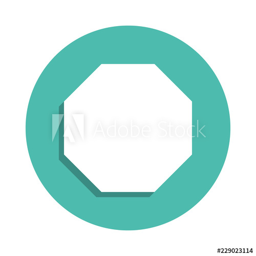 500x500 Octagon Icon Elements Of Geometric Figure In Badge Style Icons