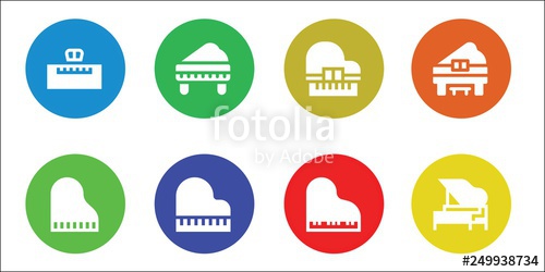 500x250 Octave Icon Set Stock Image And Royalty Free Vector