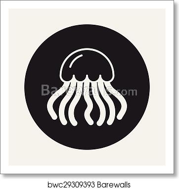 362x382 Octopus Icon, Art Print Barewalls Posters Prints