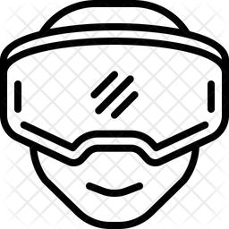 256x256 Oculus Rift Icon Of Line Style