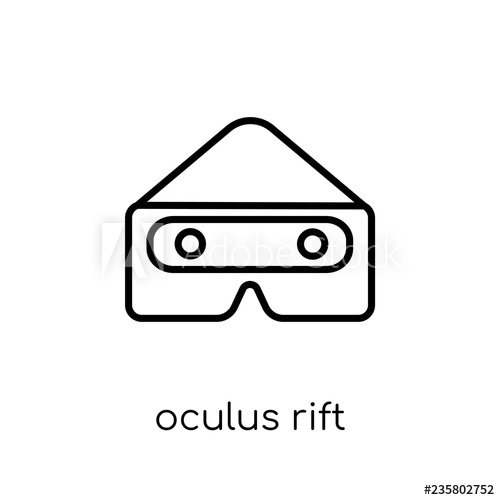 500x500 Oculus Rift Icon Trendy Modern Flat Linear Vector Oculus Rift