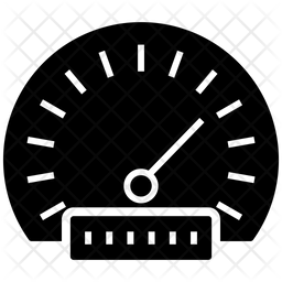 256x256 Car Odometer Gauge Icon Of Glyph Style