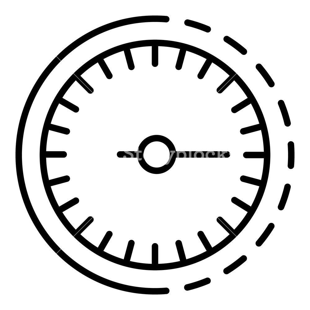 1000x1000 Odometer Icon Outline Odometer Vector Icon For Web Design