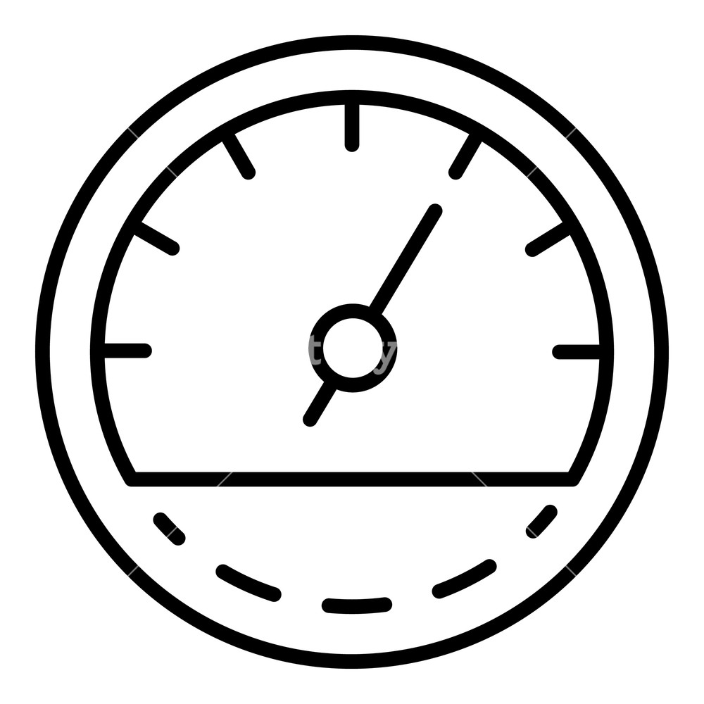1000x1000 Car Fuel Odometer Icon Outline Car Fuel Odometer Vector Icon
