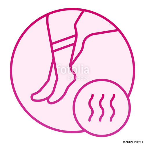 500x500 Stinky Feet Flat Icon Foot With Bad Odor Pink Icons In Trendy