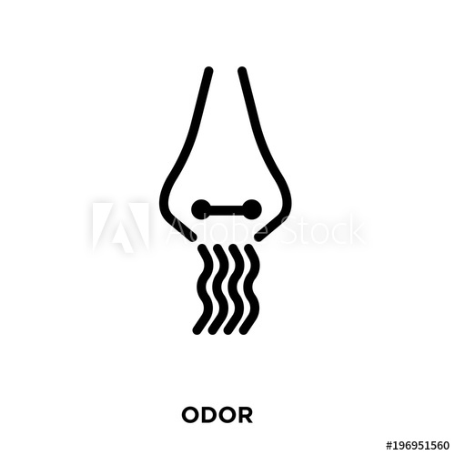 500x500 Odor Icon On White Background, In Black, Vector Icon Illustration