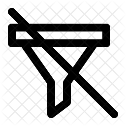 256x256 Filter Off Icon Of Line Style