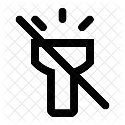 256x256 Flashlight Off Icon Of Line Style