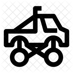 256x256 Offroad Car Icon Of Line Style
