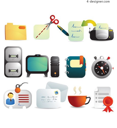 460x505 Designer Icon Vector Material Office