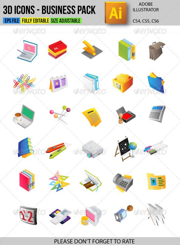 590x803 A Complete Icon Pack For Business And Office Equipment, Laptops
