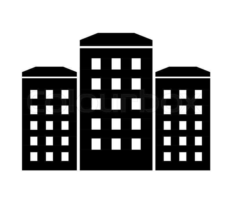 800x700 Office Building Icon Stock Vector Colourbox