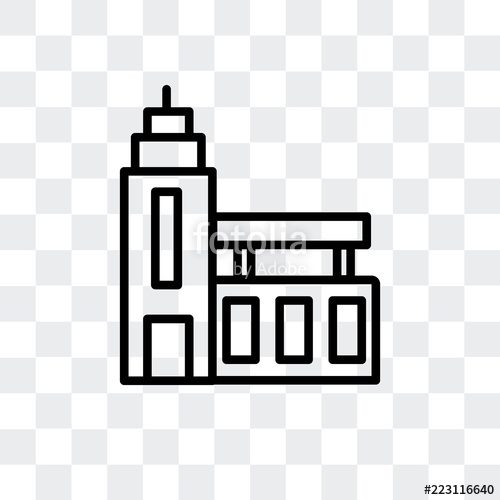 500x500 Office Building Icon Isolated On Transparent Background Modern