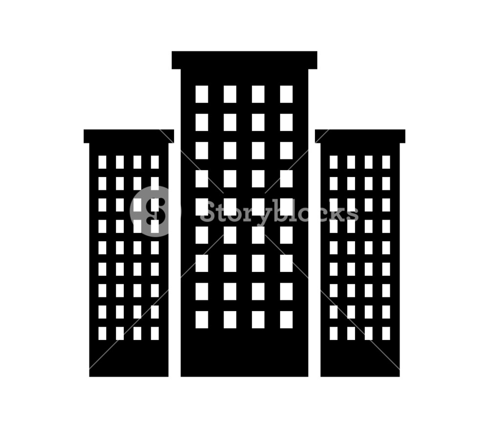 1000x875 Office Building Icon On White Background Royalty Free Stock Image