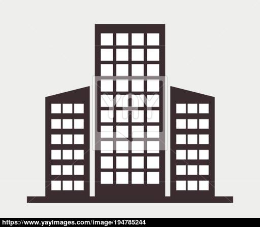 512x448 Office Building Icon Vector