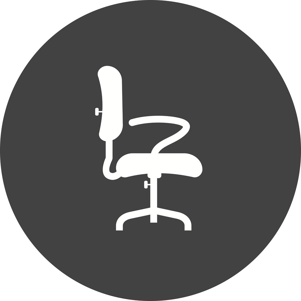 1024x1024 Office Chair Ii Flat Round Icon