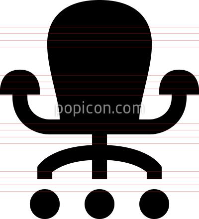 400x440 Office Desk Chair Vector Icon