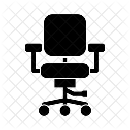 256x256 Office Chair Icon Of Glyph Style