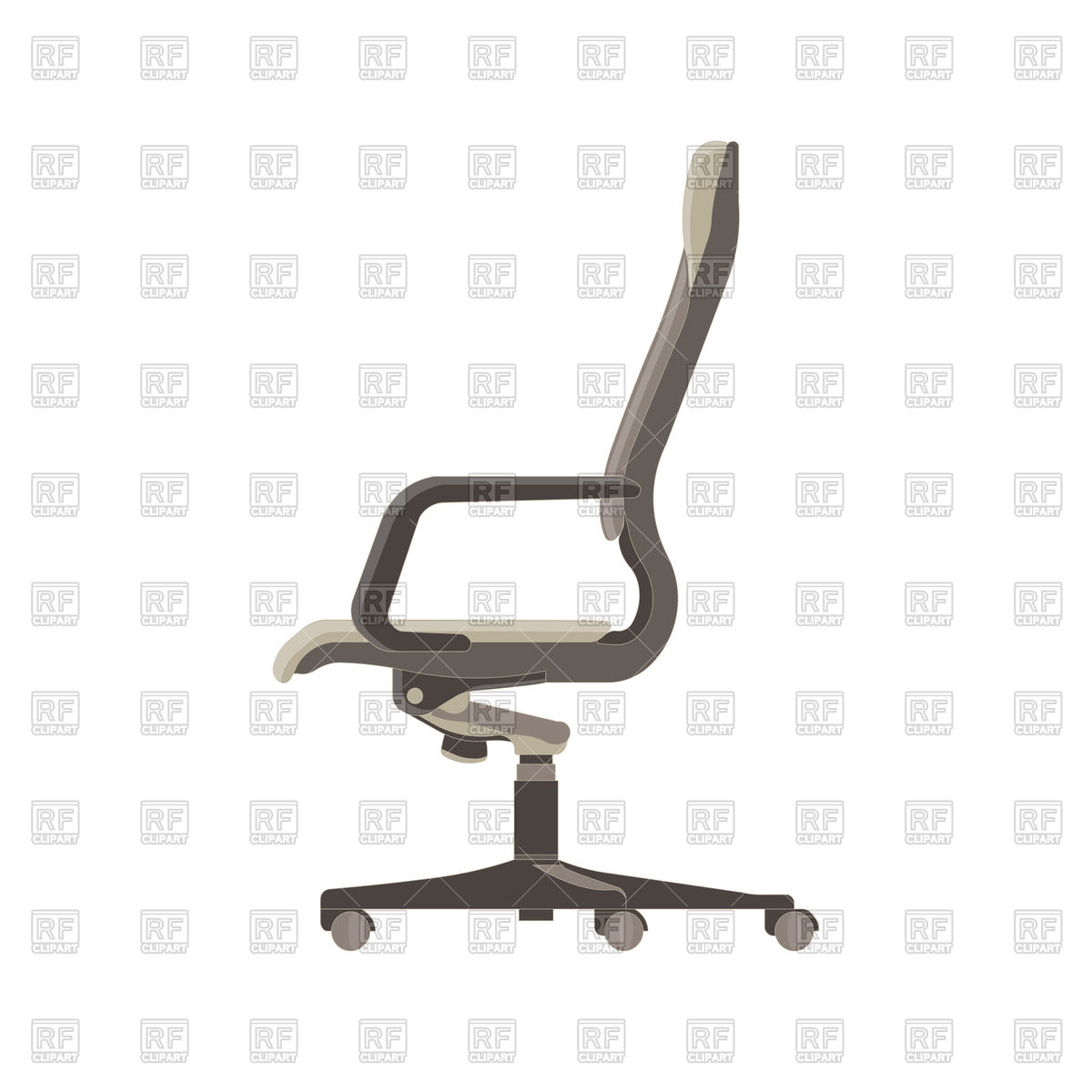 1200x1200 Office Chair Grey Flat Icon Isolated Vector Image Of Icons