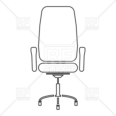 400x400 Office Chair Icon On White Background Vector Image Of Objects