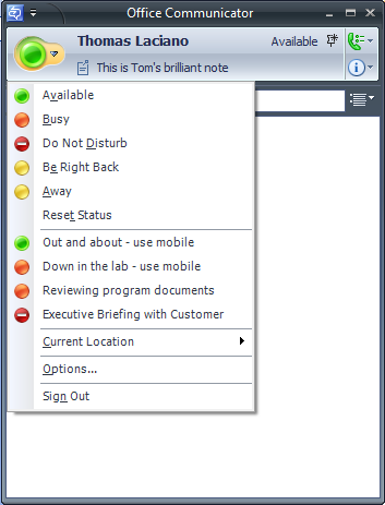 353x463 Office Communicator Custom Presence States