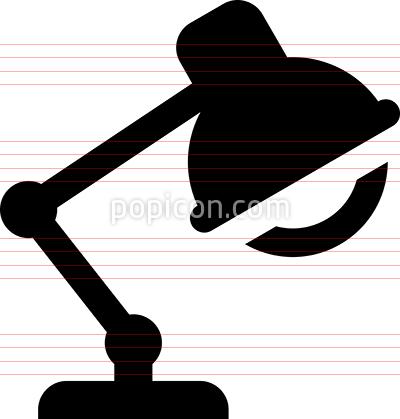 400x419 Office Desk Lamp Vector Icon