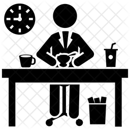 256x256 Office Desk Icon Of Glyph Style