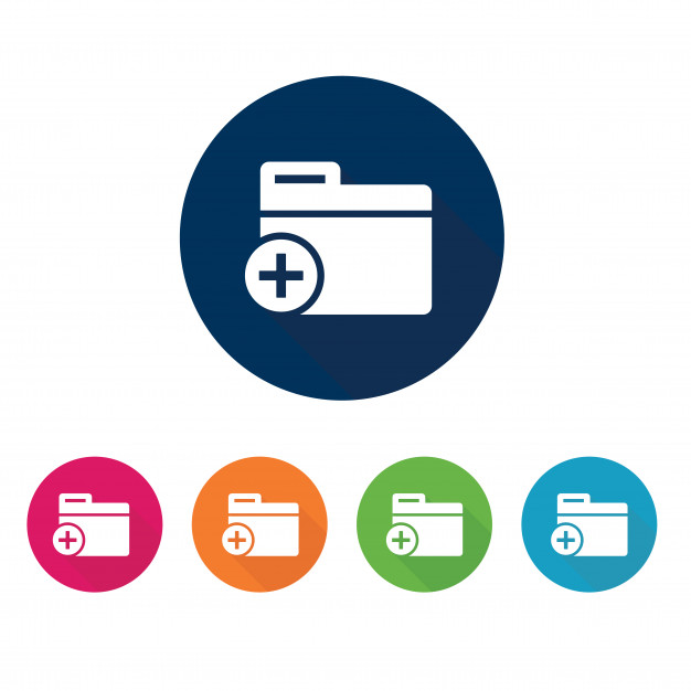 626x626 Folder Icon Set Office Material Flat Design Vector Premium