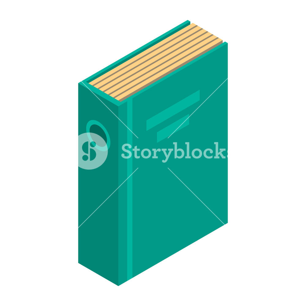 1000x1000 Green Office Folder Icon Isometric Of Green Office Folder Vector