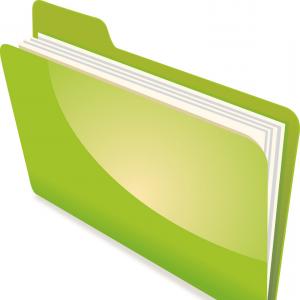 300x300 Office Folder Icon Green Vector Isolated White Background Office