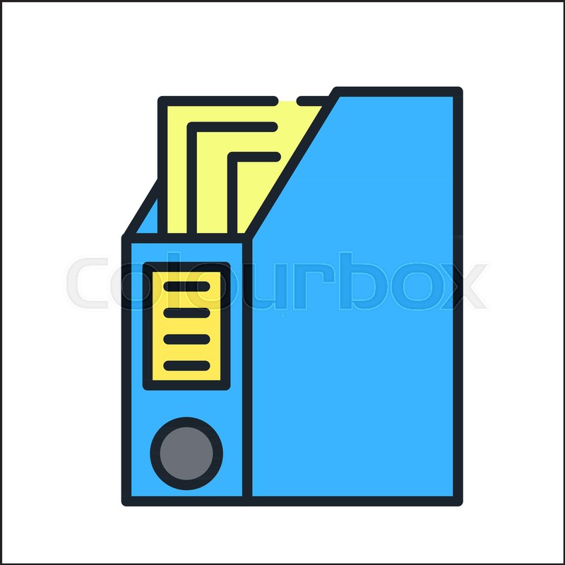 800x800 Office Folder Icon Stock Vector Colourbox