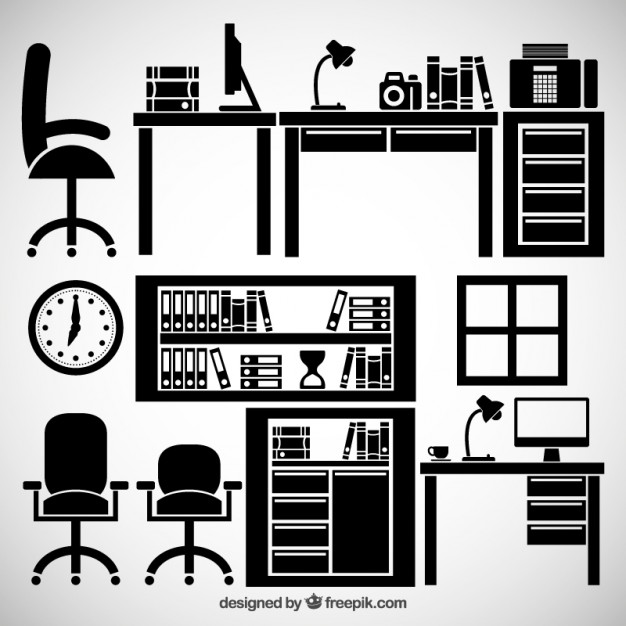 626x626 Office Furniture Vector Free Download