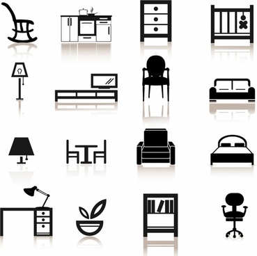 369x368 Office Furniture Icons Free Vector Download