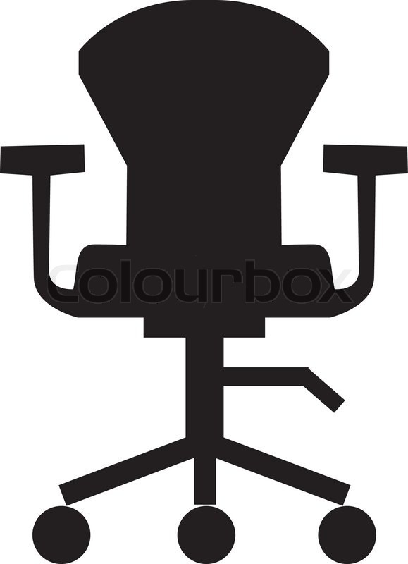 579x800 Swivel Chair Icon,furniture Stock Vector Colourbox