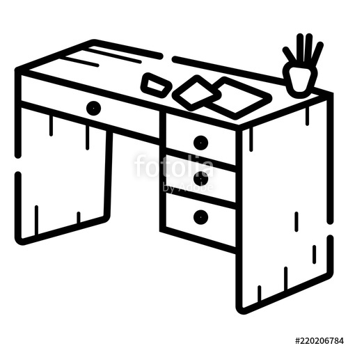 500x500 Desk Icon, Office Desk Vector Stock Image And Royalty Free Vector