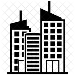 256x256 Building, City, Hotel, Office Icon Of Glyph Style