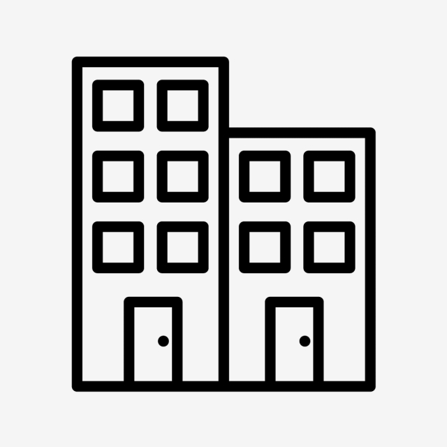 640x640 Vector Office Icon, Building, Hotel, Office Png And Vector