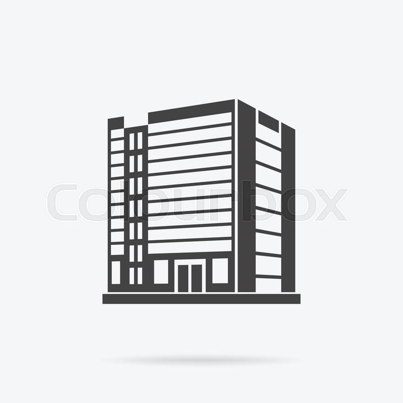 800x800 Skyscraper Logo Building Icon Black Stock Vector Colourbox