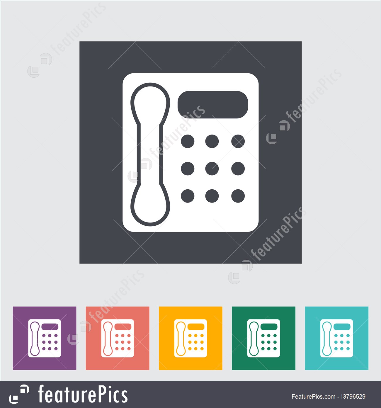 1300x1392 Illustration Of Office Phone Icon