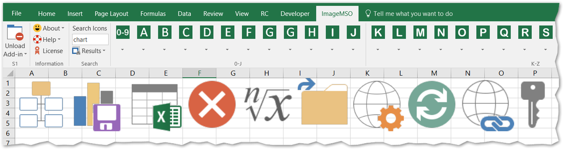 1100x293 Excel Icons Image Gallery For Custom Ribbon Controls