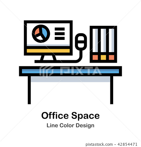 Office Space Line Color Icon 450x468 Office Space Line Color Icon