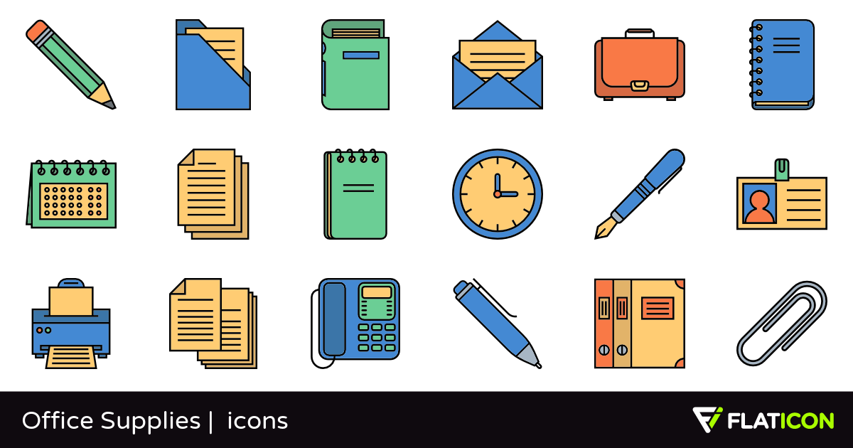 1200x630 Office Supplies Free Icons