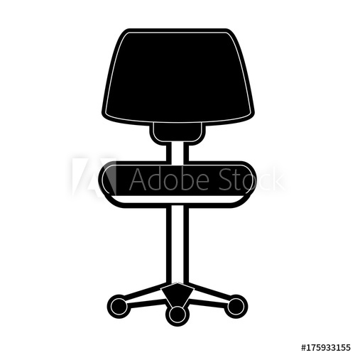500x500 Chair With Wheels Office Supplies Icon Image Vector Illustration