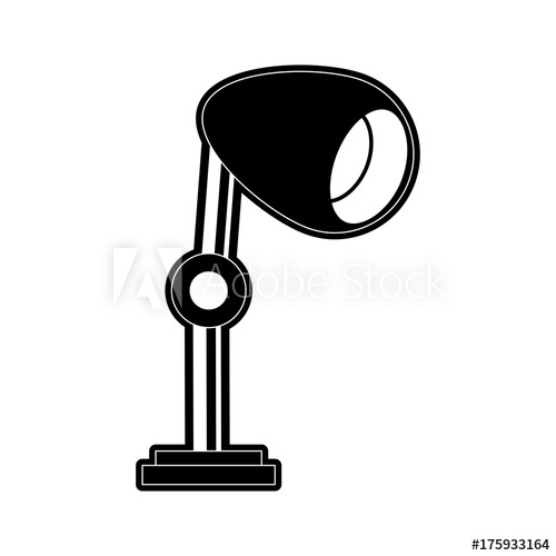 500x500 Desk Lamp Office Supplies Icon Image Vector Illustration Design